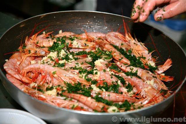 mezzagosto caldana 2011 gamberoni pesce cibo cucina