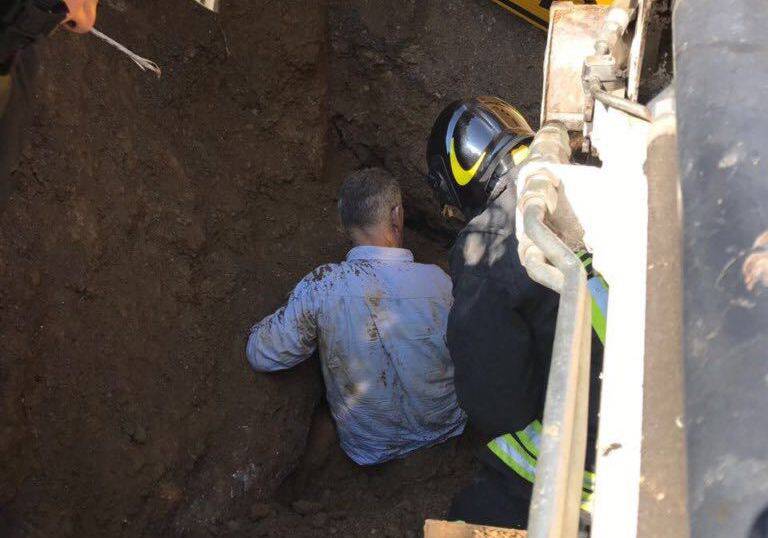 uomo salvato nella cava 12 aprile 2017